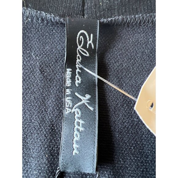 NWT Elana Kattan Womens Size M Black Maxi Dress Stretch Mesh Abstract Floral - Picture 13 of 16